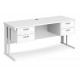 Maestro Cable Managed Desk With Twin Pedestals